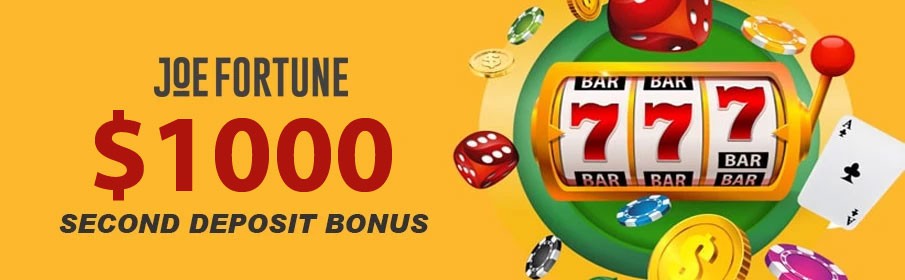 Joe Fortune Casino Second Deposit Bonus