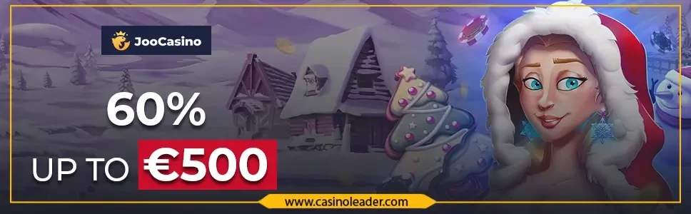 Joo Casino 60% Reload Bonus up to €500 Every Monday