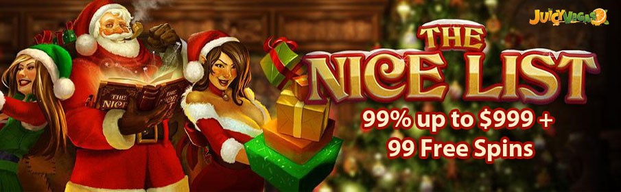 Juicy Vegas Casino 99% Match Bonus