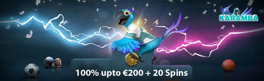 First Deposit Bonus of up to €200 + 20 Spins at Karamba Casino