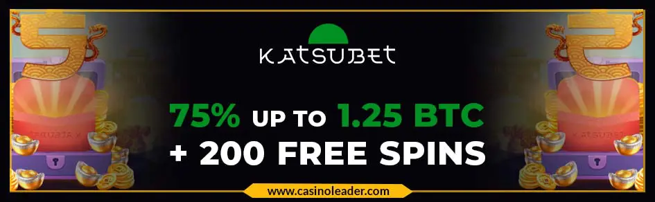 Katsubet Casino 1.25 BTC Second Deposit Bonus + 200 FS