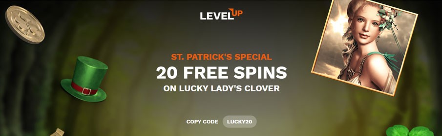 Level Up Casino 20 Free Spins No Deposit Bonus