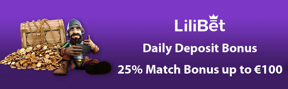 LiliBet Casino Daily Deposit Bonus 