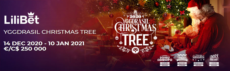 LiliBet Casino €250,000 Yggdrasil Christmas Tree Campaign