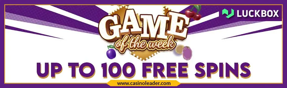 Luckbox Casino up to 100 Free Spins Bonus every Monday