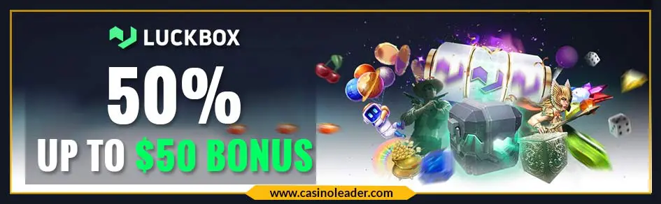 Luckbox Casino 50% up to $50 Weekend Reload Bonus Code