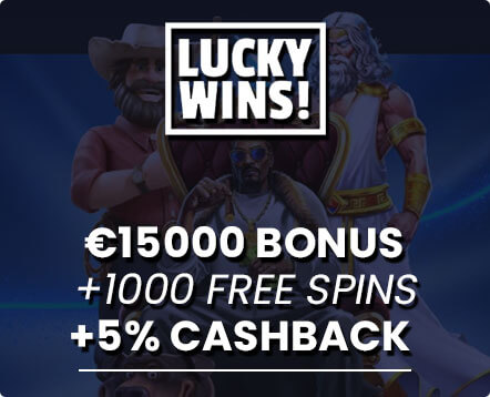 Lucky Wins Casino €15000 Welcome Bonus and 1000 Free Spins