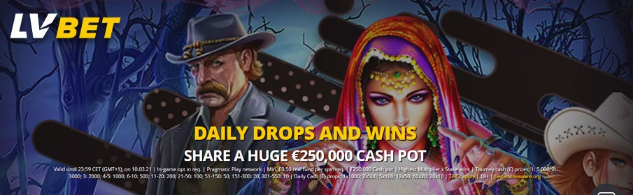 LVbet Casino Drops & Win Offer - €304,220 Prize Pool