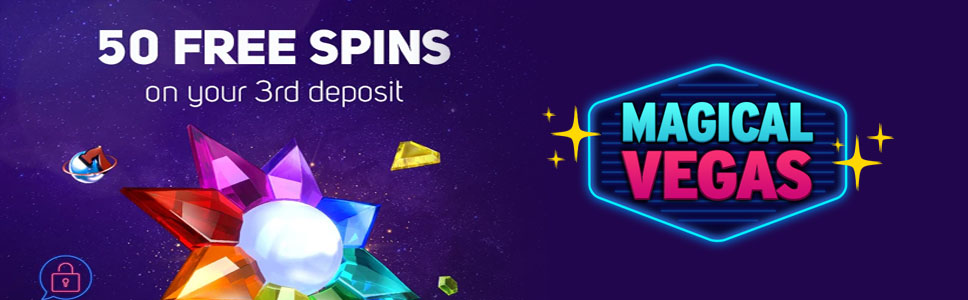Magical Vegas Casino 50 Starburst Free Spins on Third Deposit 