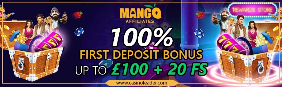 Mango Casino 100% First Deposit Bonus
