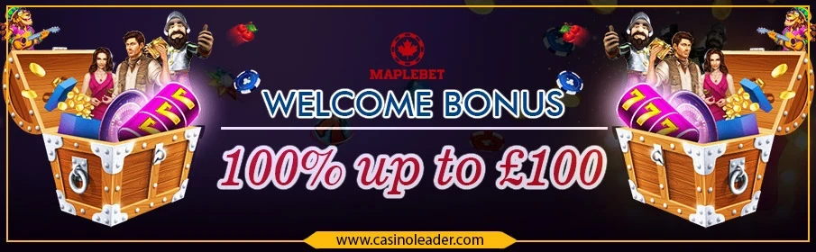 Maple Bet Casino 100% Welcome Bonus 
