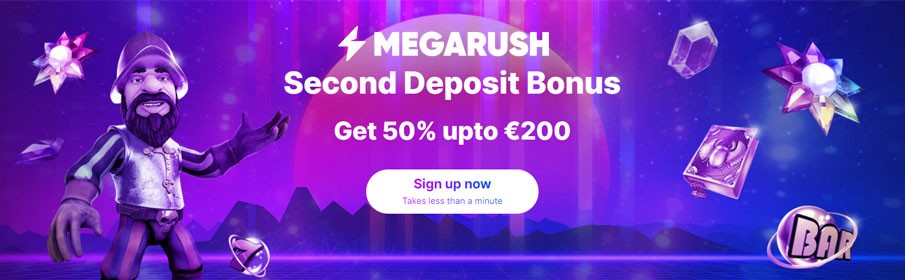 Mega Rush Casino Second Deposit Bonus 