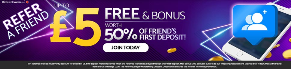 mFortune Casino Refer a Friend Offer