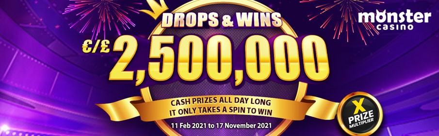Daily Drops & Wins Promotion at Monster Casino
