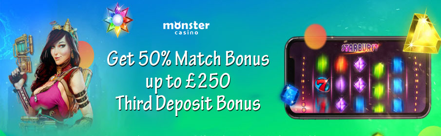 Monster Casino 50% Match Bonus