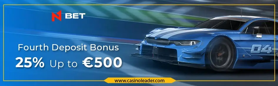 N1Bet Casino 25% Fourth Deposit Bonus of up to €500