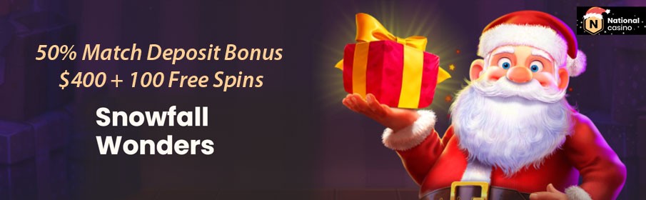 National Casino 50% Match Deposit Bonus + Free Spins