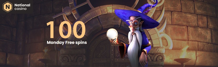 National Casino - Up to 100 Free Spins on Mondays 