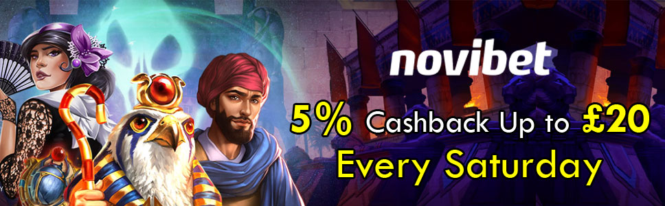 Novibet Casino 5% Cashback Bonus