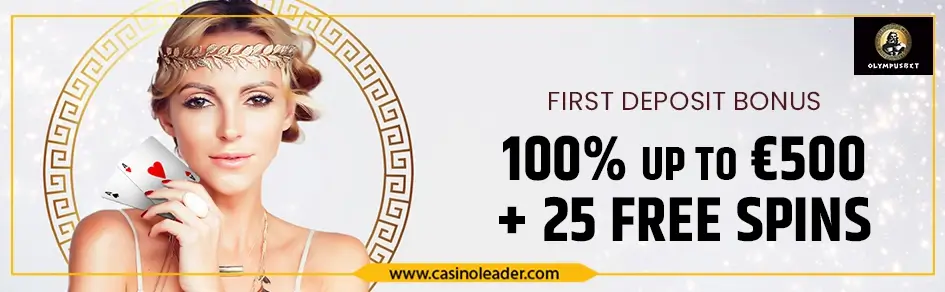 Olympus Bet Casino Up to €500 First Deposit Bonus + 25 FS