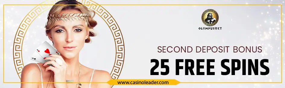 Olympus Bet Casino 25 Free Spins Second Deposit Bonus
