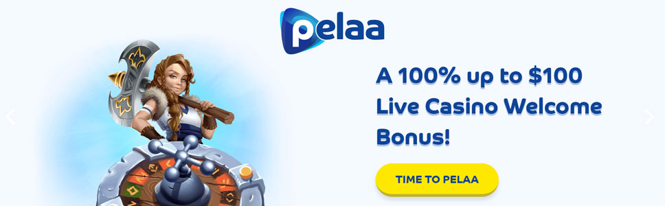 Pelaa Live Casino 100% Welcome Bonus up to $100