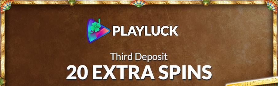 PlayLuck Casino Third Deposit Bonus – Get 20 Extra Spins