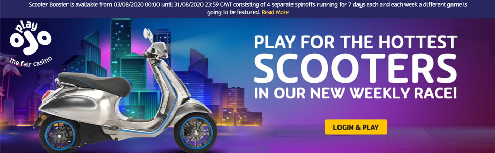 PlayOjo Casino Scooter Booster SpinOff