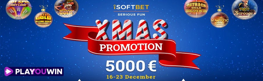 PlaYouWin Casino €5,000 iSoftBet Xmas Tournament