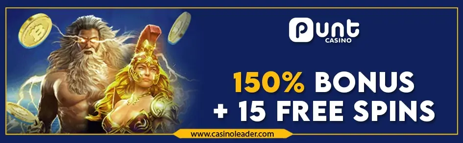 Punt Casino 150% Welcome Bonus + 15 FS on Gods vs Titans Punt Casino 150% Welcome Bonus + 15 FS on Gods vs Titans