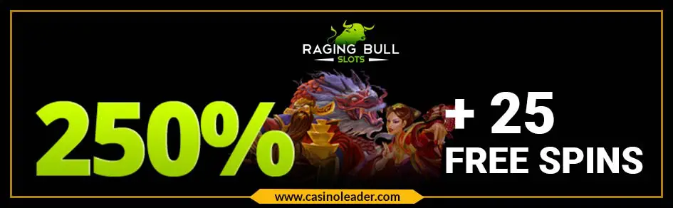 Raging Bull Slot Casino 250% Deposit Bonus + 25 Free Spins