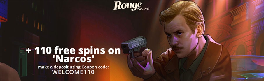 Rouge Casino - 110 Free Spins Bonus on First Deposit 