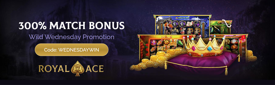 Royal Ace Casino 300% Wednesday Match Bonus