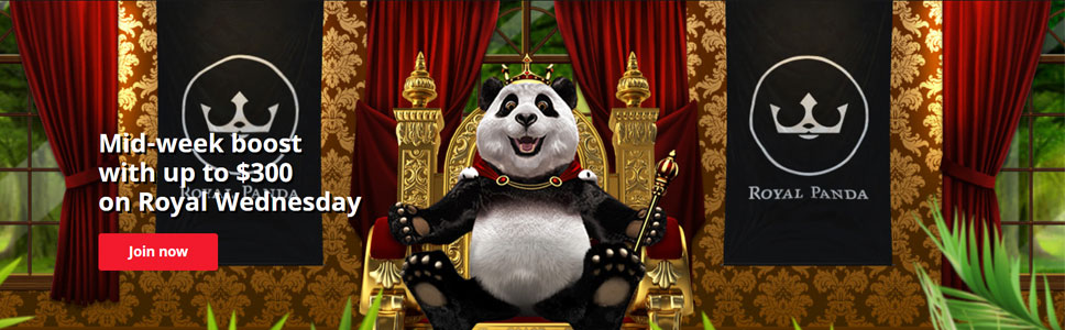 Royal Panda Casino Wednesday Bonus