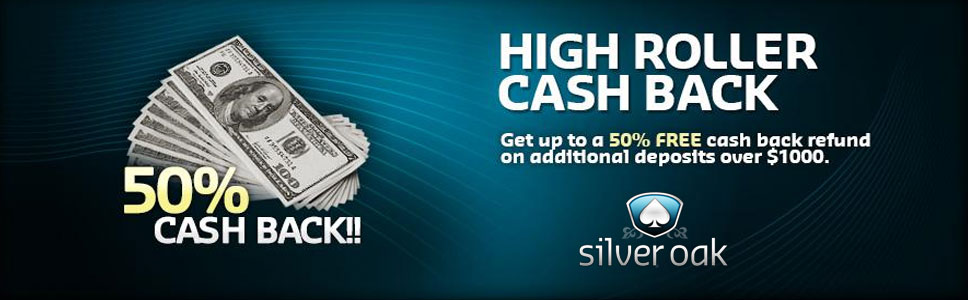 Silver Oak Casino Cashback Bonus