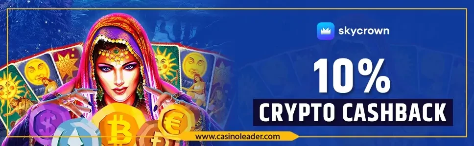 Sky Crown Casino 10% No Wagering Crypto Cashback Bonus