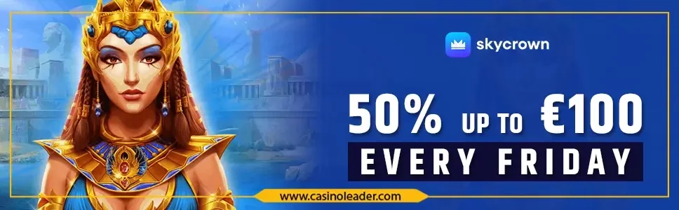 Sky Crown Casino up to €100 Match Bonus every Friday