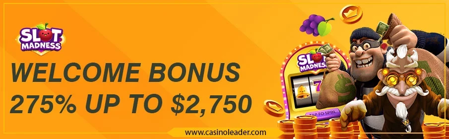Slot Madness Casino 275% Welcome Bonus