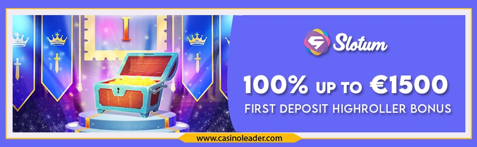 Slotum Casino €1500 High Roller First Deposit Bonus Slotum Casino €1500 High Roller First Deposit Bonus