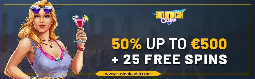Snatch Casino 50% Weekend Reload Bonus & 25 Free Spins