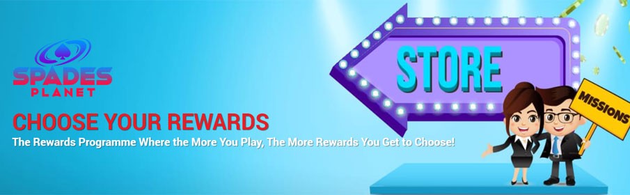 Spades Planet  Casino Rewards Programme 