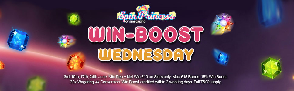 Spin Princess Casino Win Boost Wednesday Bonus 