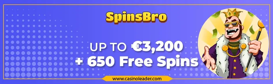 Spinsbro Casino Up to €3,200 Welcome Bonus + 650 Free Spins