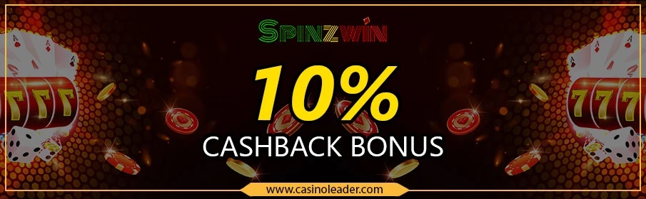 Spinzwin Casino 10% Cashback Bonus
