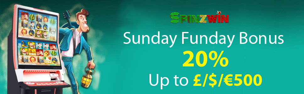 SpinzWin Casino Sunday Funday Bonus