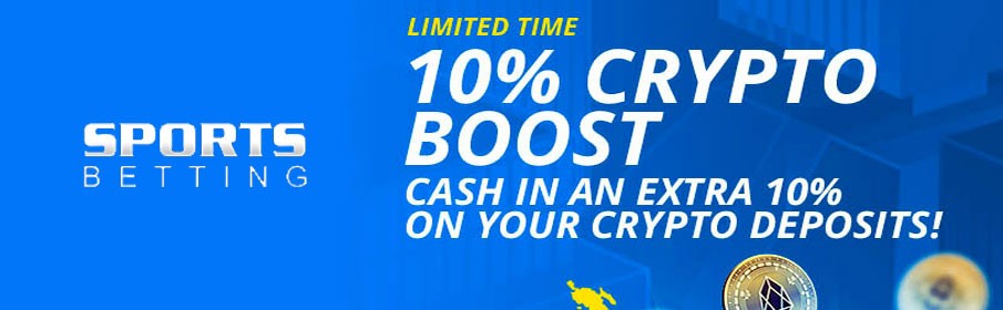 SportsBetting Casino 10% Crypto Boost Bonus 
