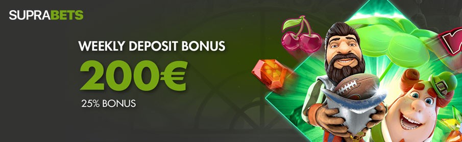Suprabets Casino Match Deposit Bonus