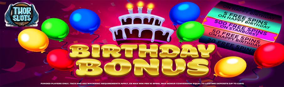 Thor Slots Casino Birthday Bonus 