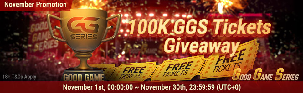 Claim your share of the $100K under the GGS Tickets Giveaway promotion at Breakout Poker!