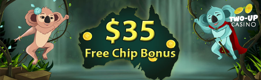 Two-Up Casino Free Chip Bonus 